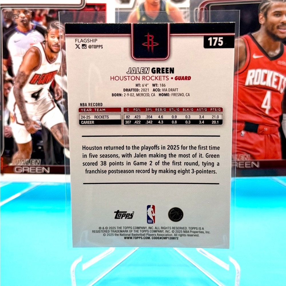 🔥JALEN GREEN LOT! 🔥Silver Diamante + Topps Insert + Rookie & Stars Rookie! 🤩 - Picture 4 of 11